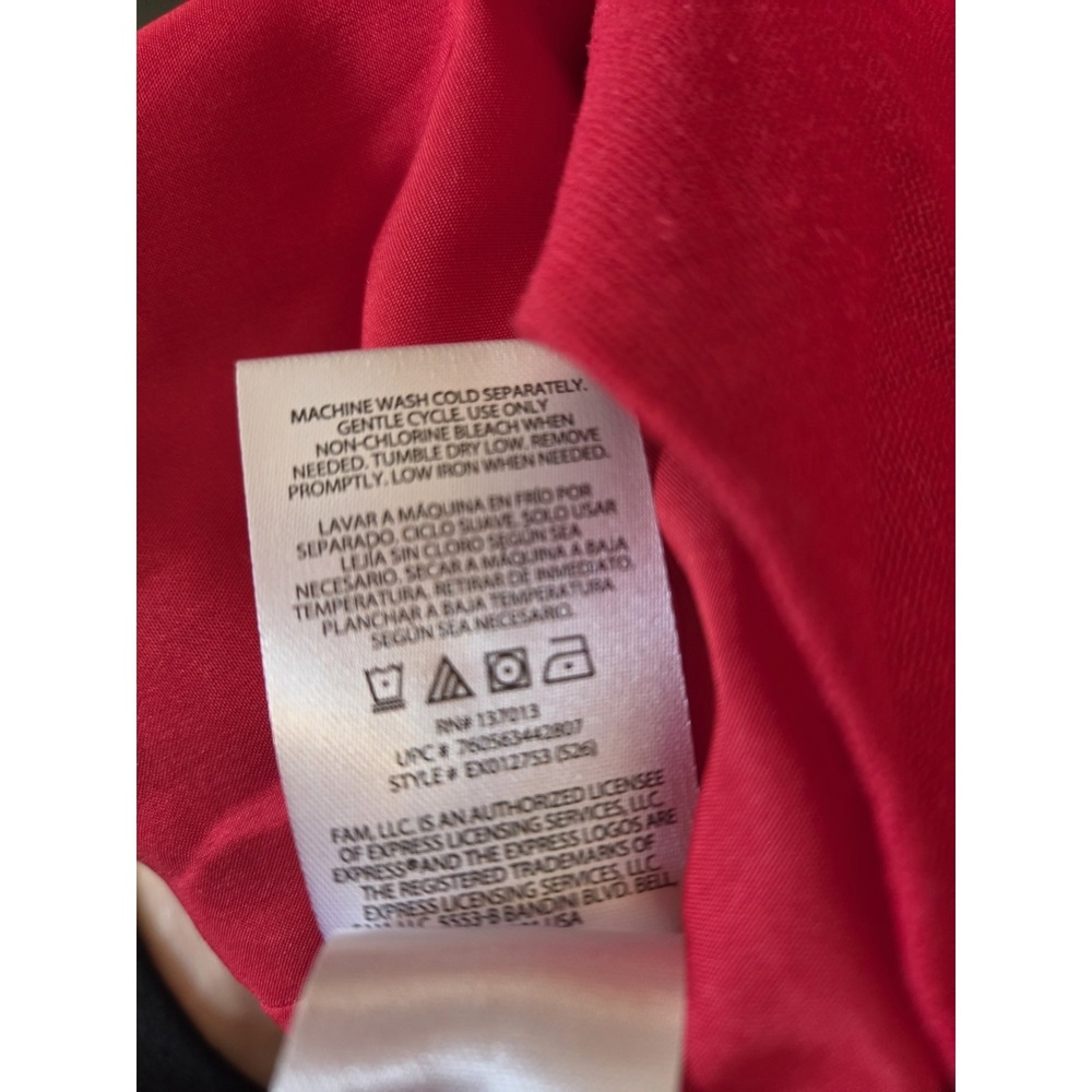 Express Linen Blend Tank Top Vest Lined Red 2X Classic Chic Colorful NWT Boho - Picture 9 of 10